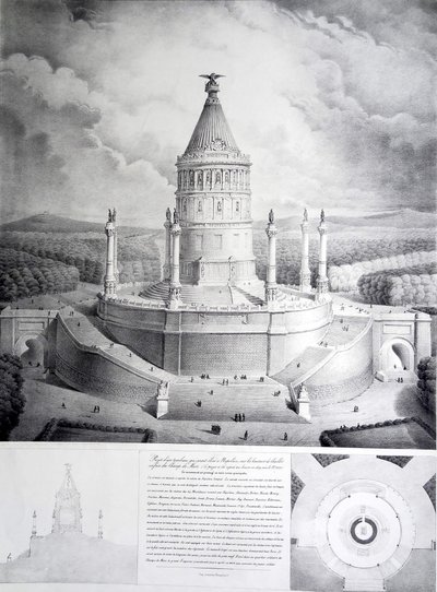 Project for a Tomb to be Erected for Napoleon on the Heights of Chaillot Facing the Champ de Mars by Benard et Cie Imprimerie Lemercier