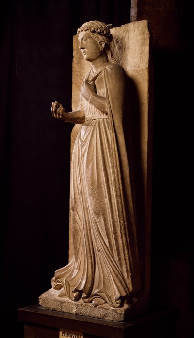 Spring, sculpture from Cycle of Seasons by Benedetto Antelami