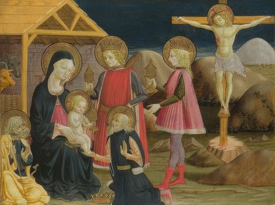 The Adoration of the Kings and Crucifixion. Around 1465-75 by Benedetto Bonfigli