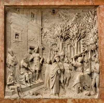 Crypt, Ark of Saints Marcellinus and Peter Exorcist, Benedetto Briosco 1506-08, The Beheading of Saints Marcellinus and Peter by Benedetto Briosco