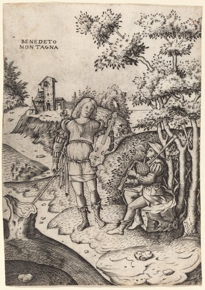 Apollo and Marsyas by Benedetto Montagna