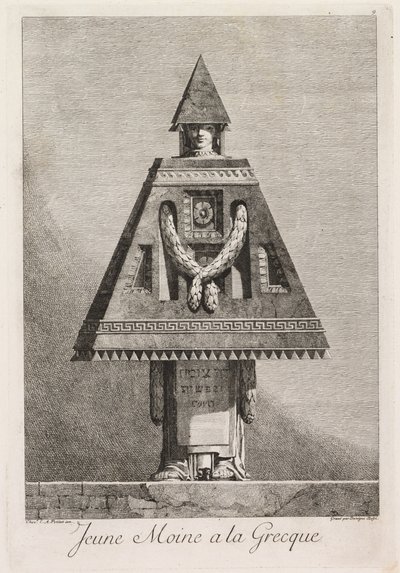 Mascarade à la Grecque: Jeune moine à la Grecque Plate 9, 1771 by Benigno Bossi