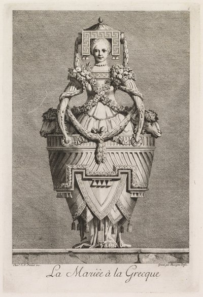 Mascarade à la Grecque: La Mariée à la Grecque Plate 6 by Benigno Bossi
