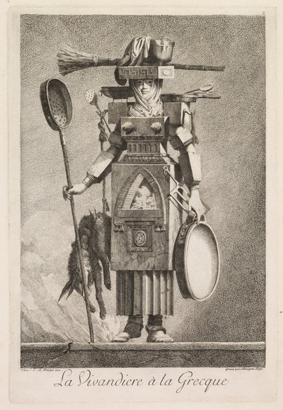 Masquerade à la Grecque: The Vivandière à la Grecque (Plate 2) by Benigno Bossi