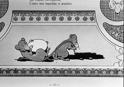 The Two Rats, Foxes and Egg by Benjamin (after) Rabier