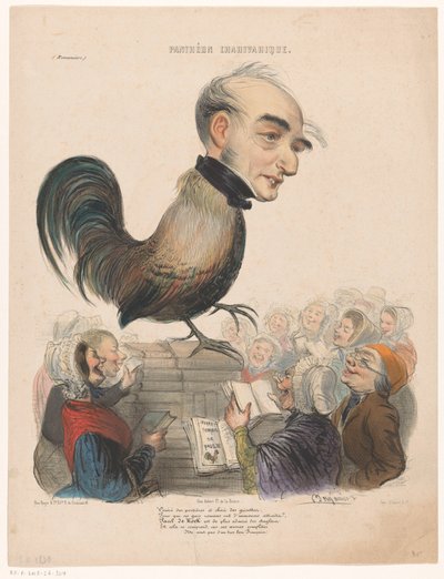 Caricature of Paul de Kock by Benjamin