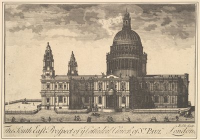 The South East Prospect of the Cathedral Church of St. Paul, London by Benjamin Cole