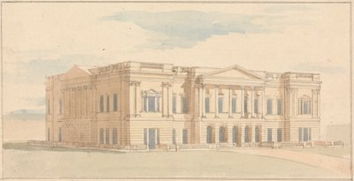 York House, London: Perspective View of the West Front by Benjamin Dean Wyatt