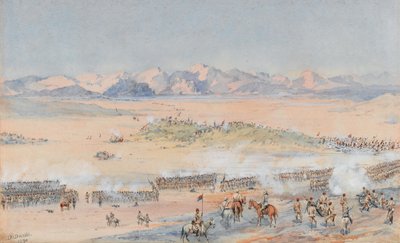Advance of the 9th and 10th Sudanese Battalions of the Egyptian Army at the Battle of Toski, 3 August 1889 by Benjamin Donisthorpe Alsop Donne