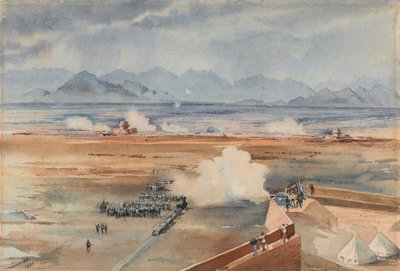 Sortie of Sudanese Troops of the Anglo-Egyptian Garrison Before the Successful Action Against the Dervishes at Gemazih, Suakin, 20th Dec 1888 by Benjamin Donisthorpe Alsop Donne
