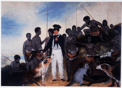 The Conciliation: Meeting of a Settler with a Group of Aboriginal People in Australia - by Benjamin Duterrau by Benjamin Duterrau