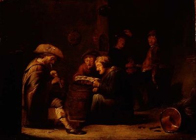 Tavern interior with two singers and a bagpiper by Benjamin Gerritsz. Cuyp