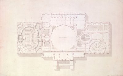 Plan of the Principal Story of the Capitol, U.S. by Benjamin Henry Latrobe