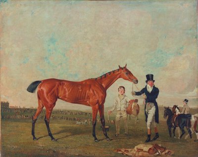 Shoveller Held by Her Trainer Will Chifney, 1819 by Benjamin Marshall