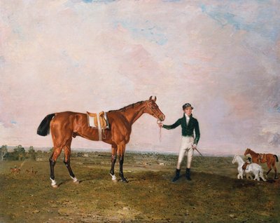 Zinganee held by Sam Chifney Jr. at Newmarket, 1829 by Benjamin Marshall
