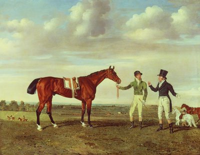 Zinganee held by Sam Chifney Junior with the owner Mr. William Chifney, at Newmarket by Benjamin Marshall