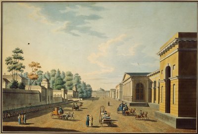 The barracks of the Chevalier Guards as seen from the Tauride Garden by Benjamin Paterssen