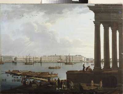 View of the Winter Palace and the Stock Exchange in Saint Petersburg by Benjamin Patersson