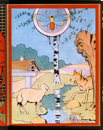 Illustration for The Wolf and the Lamb, from 