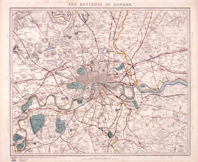 Map of London by Benjamin Rees Davies