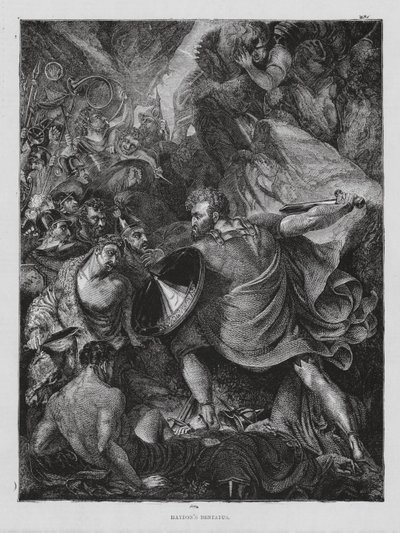 Assassination of L S Dentatus by Benjamin Robert (after) Haydon