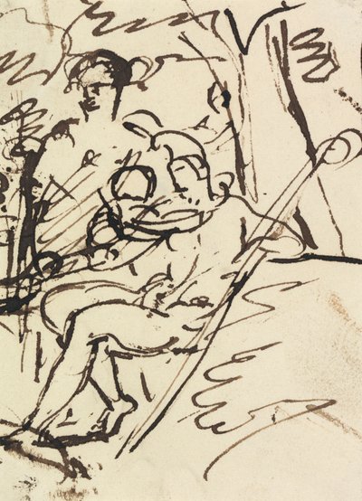 Figure Study of a Soldier Reclining by Benjamin Robert Haydon