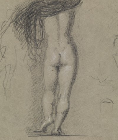 Rear View Study of a Nude Figure by Benjamin Robert Haydon