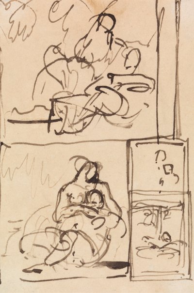 Study for Figures Sitting by Benjamin Robert Haydon