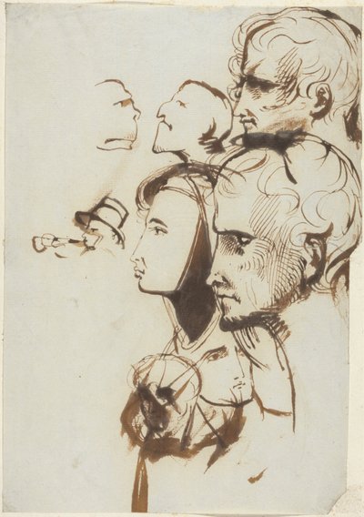 Study of Faces by Benjamin Robert Haydon