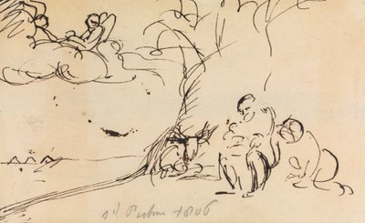 Study of Figures Sitting Under a Tree by Benjamin Robert Haydon
