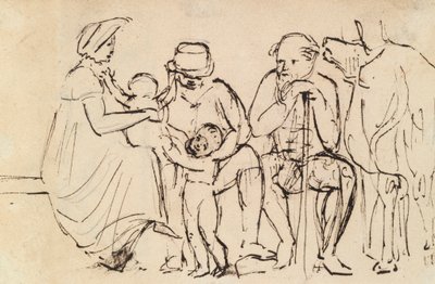 Study of Seated Figures by Benjamin Robert Haydon