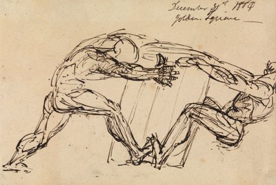 Study of Two Male Nudes by Benjamin Robert Haydon