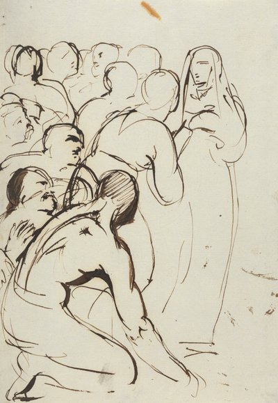 Study of a Group of Figures, Kneeling and Standing by Benjamin Robert Haydon