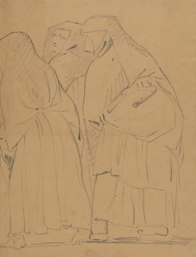 Study of a Group of Robed, Standing Figures by Benjamin Robert Haydon