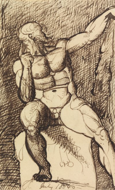 Study of a Seated Male Nude by Benjamin Robert Haydon