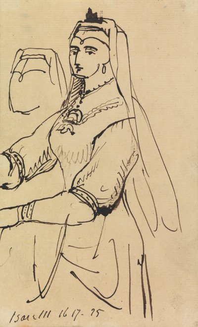 Study of a Woman Wearing a Headdress by Benjamin Robert Haydon