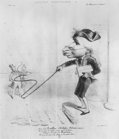 Caricature of Adolphe Adam, from Pantheon Charivarique by Benjamin Roubaud