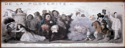 The great road to posterity: representation of tragedy and comedy (Dorval, etc...) - Lithography by Benjamin Roubaud, Maison de Balzac, Paris by Benjamin Roubaud