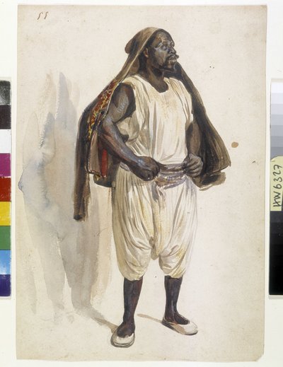 Orientalists: Representation of a Biskry, Porter in Algiers by Benjamin Roubaud