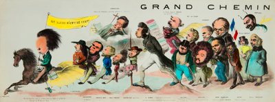 The Great Riding of the Posterity, Victor Hugo, Theophile Gautier, Bernard Adolphe Granier by Benjamin Roubaud