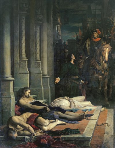 The Body of Etienne Marcel is Shown to Dauphin Charles of France, Future Charles V, 2nd August 1358 by Benjamin Ulmann