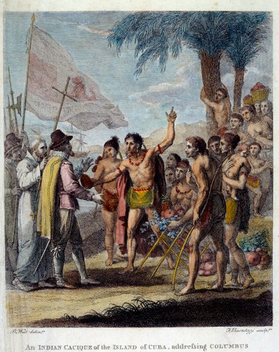 An Indian Cacique from the Island of Cuba Welcomes Christopher Columbus by Benjamin West
