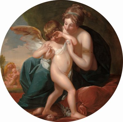 Cupid, Stung by a Bee, Is Cherished by His Mother by Benjamin West