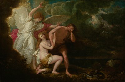 The Expulsion of Adam and Eve from Paradise (retouched) by Benjamin West