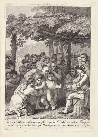 The Indians Delivering Up the English Captives to Colonel Bouquet Near His Camp at the Forks of Muskingum in North America in November 1764 by Benjamin West