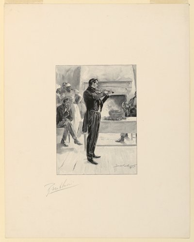 Fiddler at a Punch Party by Benjamin West Clinedinst