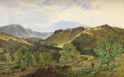 Moel Siabod in the Valley of the Lledr by Benjamin Williams Leader