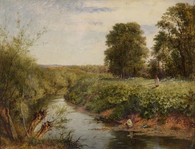 On the Teme at Worcester, 1855 by Benjamin Williams Leader