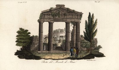 Ruins of the Gate of Athena Archegetis, at the Roman Agora, Athens, Greece by Bennardoni Bennardoni