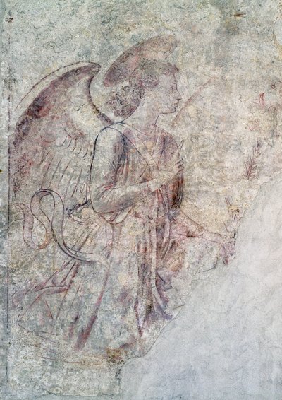 Angel of the Annunciation (detail) by Benozzo di Lese di Sandro Gozzoli